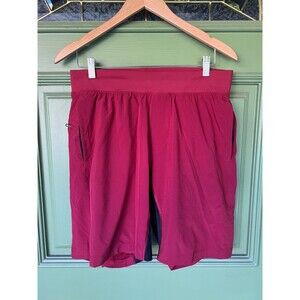 Lululemon T.H.E. 7 Linerless Shorts Performance Gym‎ Vented | Red | Mens Large